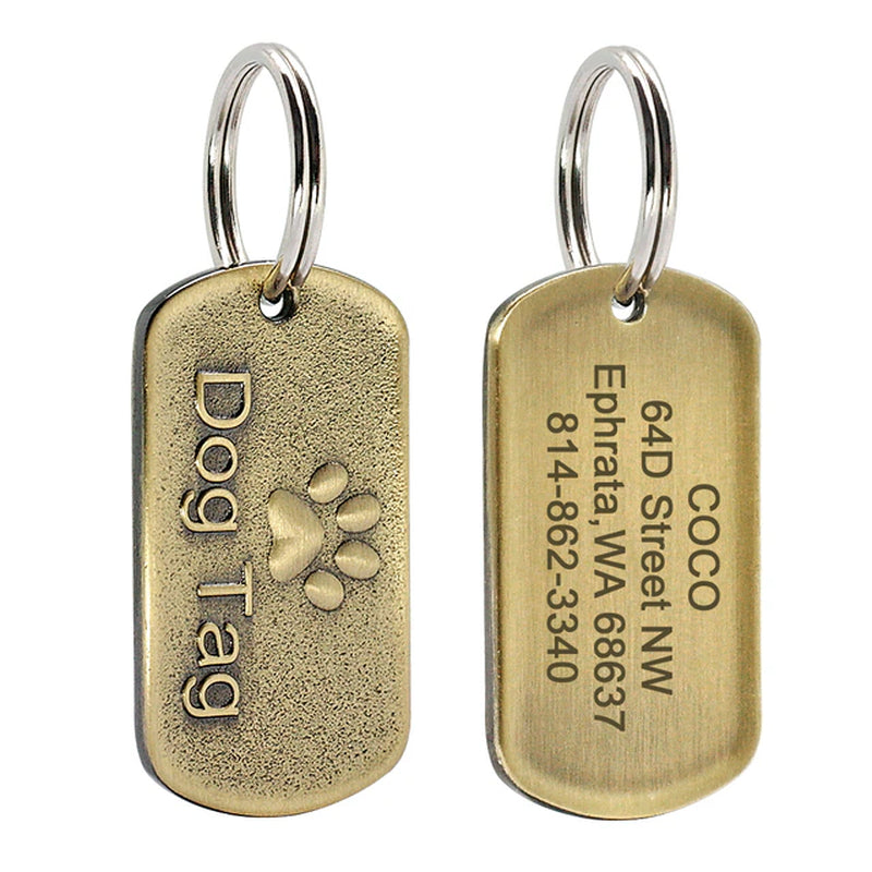 Customized Pet Dog ID Tag Free Engraving Dogs Cats Nameplate Pet Dog Collar Accessories Stainless Steel Pet Name Pendant