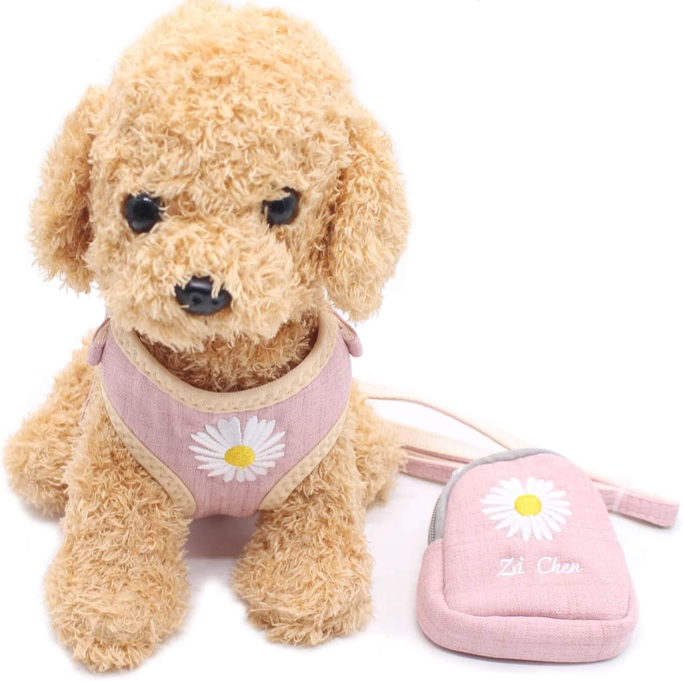 Pet Vest Harness with Leash for Puppy Dog and Cat,Matching Food Bag for Outdoor Walking or Hiking,Soft/Cosy Mesh for Small Dog Puppy Pets