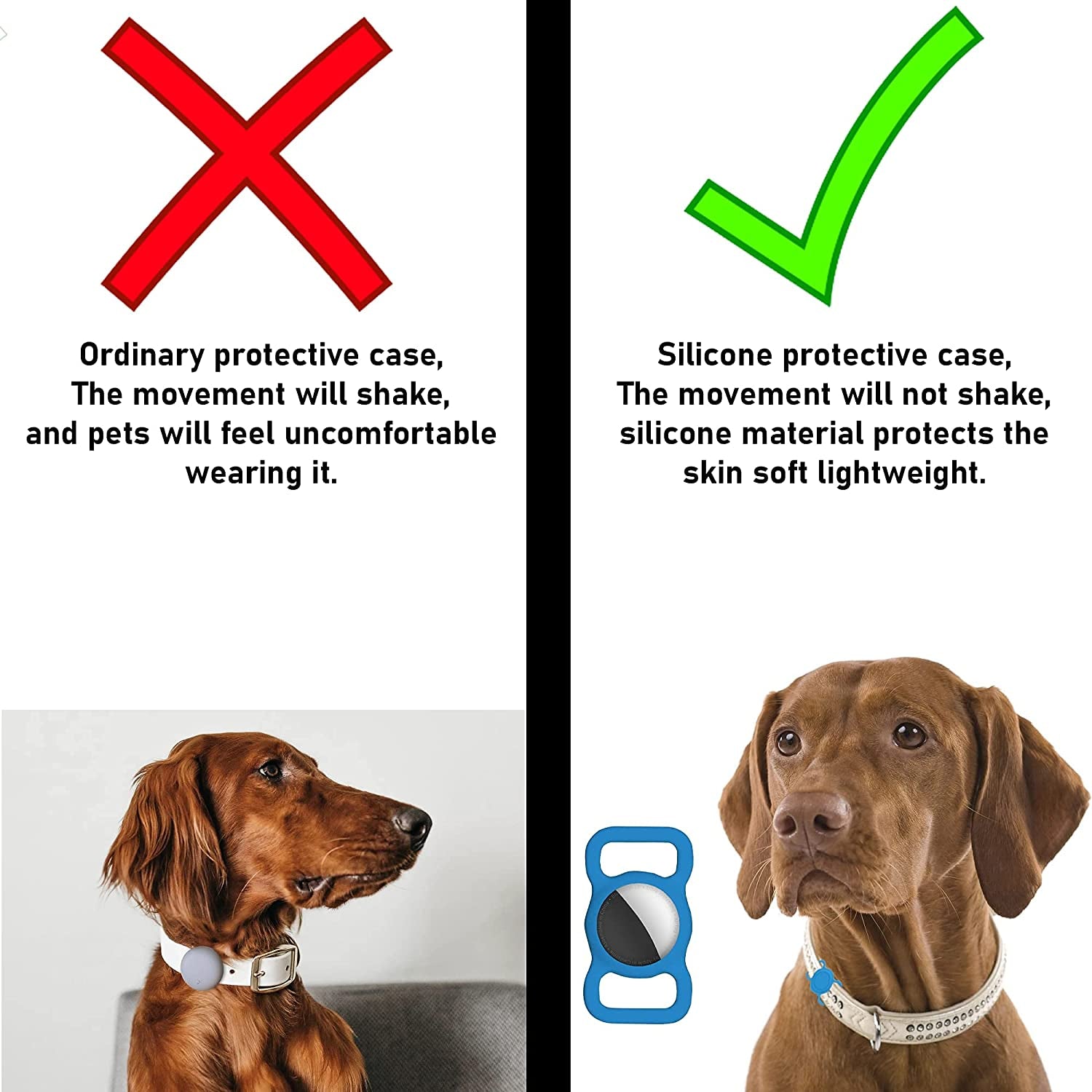 Dog Collar Holder Perfect for Apple Airtag 2 Pack - Protective Case and Airtag Holder for Pets, Backpacks - Air Tag Case (Yellow & Lime)