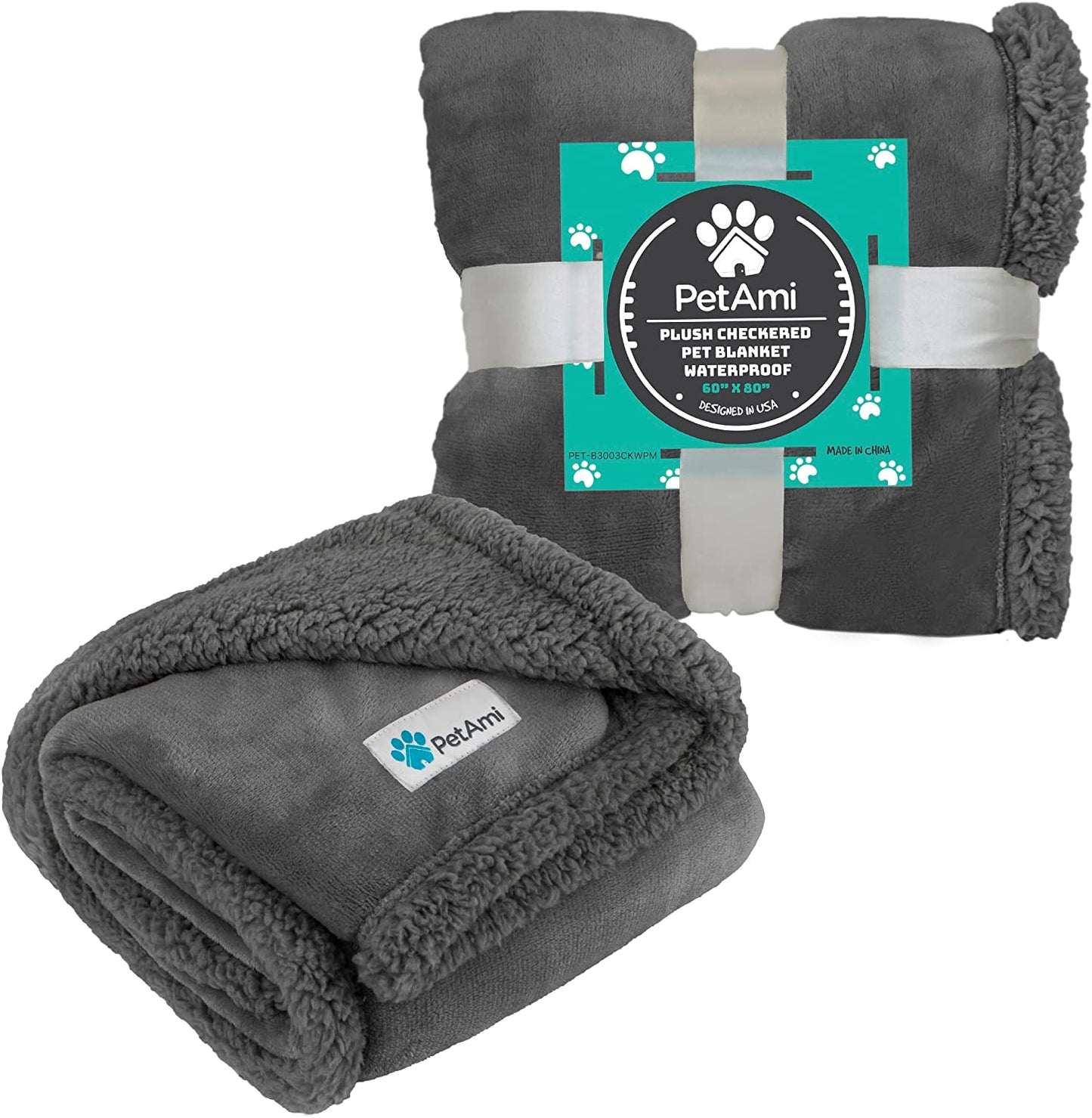 Dog Blanket for Small Medium Dogs, Pet Bed Blanket Cat Puppy Kitten, Fleece Furniture Couch Cover Protector Sofa Car, Soft Sherpa Dog Throw Plush Reversible Washable, Mini 29X40 Solid Dark Gray